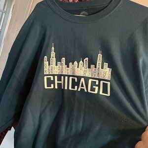 Chicago Skyline Graphic Sweatshirt - Green